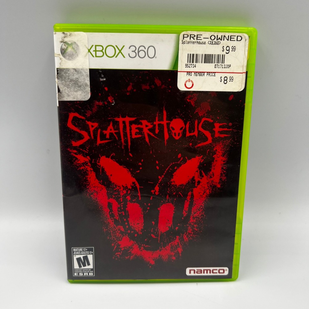 Splatterhouse Microsoft Xbox 360 2010 Namco Game (Case and Manual Only)